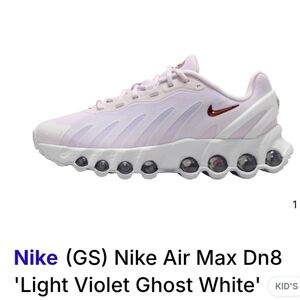 Nike Kids Air Max DN8 Light Violet/White with Metallic Red Swoosh